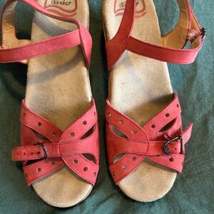 Dansko Women's Strappy Red Sandals